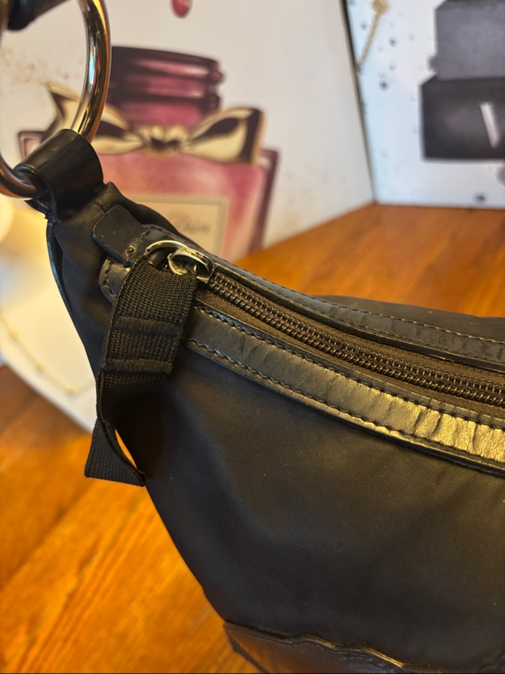Prada Vintage Tessuto Nylon Shoulder Bag COA - Picture 3 of 17